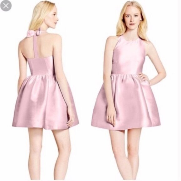 KATE SPADE Bow Back Fit and Flare Dress in Blush Pink - Picture 3 of 10